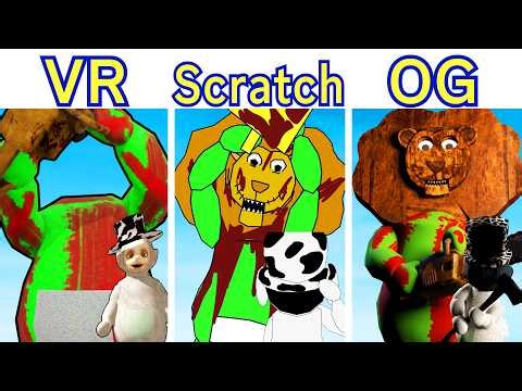 FNF The Lions Mouth: VR vs Scratch vs Original (Myths of Tubbyland) (Nocturnal Protocol Sequel)
