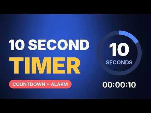 10 Second Timer ⏰ Countdown with Alarm