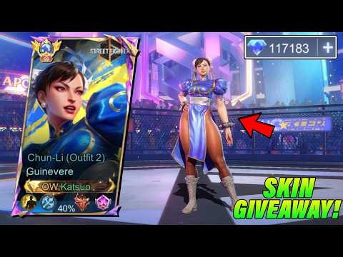 GUINIVERE CHUN-LI STREET FIGHTER SKIN IS FINALLY HERE! 😱 | DIAMOND SPENT REVEAL + GIVEAWAY! - MLBB