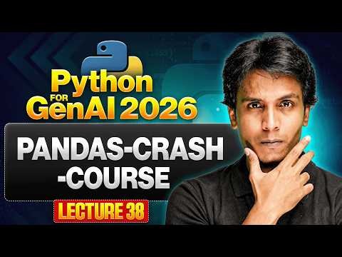 Pandas Crash Course| Python for Gen AI 2026 | Lecture 38