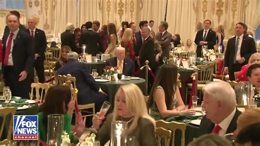 President Trump and Melania Trump Celebrate Christmas Eve Dinner at Mar-a-Lago
