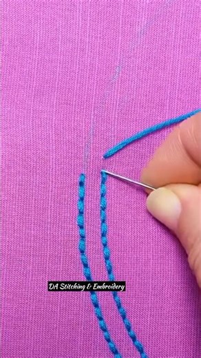 Simple stitch hand embroidery #shorts #trending #stitch #embroidery #ytshorts #newstitch