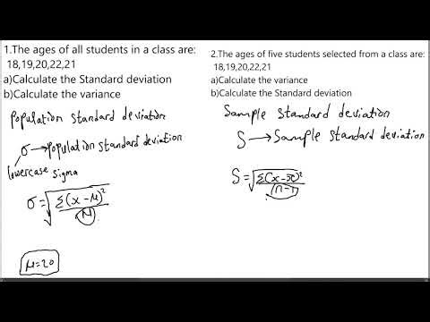 How to Calculate Variance & Standard Deviation of a Data Set | Population vs Sample