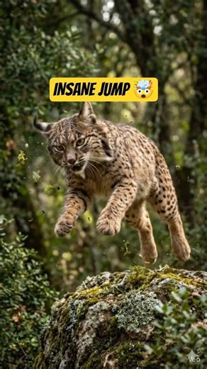 Iberian Lynx Ka Dangerous Jump 😱#shorts #youtubeshorts #wildlife #animals