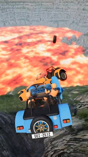 Cars vs Giant Lava Pit – BeamNG.drive #beamng #shorts #beamngdrive #automobile #usa #viral #brasil