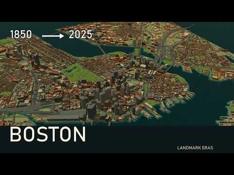 BOSTON — Historic Harbor to Modern Skyline | 3D Timelapse (No AI)
