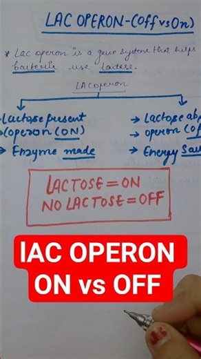 lAC OPERON ON vs OFF 🔥| 30 sec mai clear !