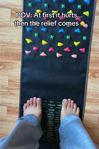 Coming home to this feels so good 😌❤️ #footmassage #acupressure #plantarfasciitis #footpainrelief #funny