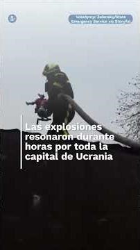 A horas de la reunión entre Trump y Zelenski, Rusia lanza drones y misiles sobre Kiev #shorts