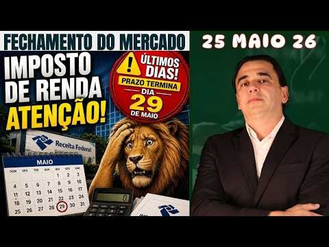 Análise gráfica das ações do IBOV. Fechamento do Mercado. 25 Maio 2026
