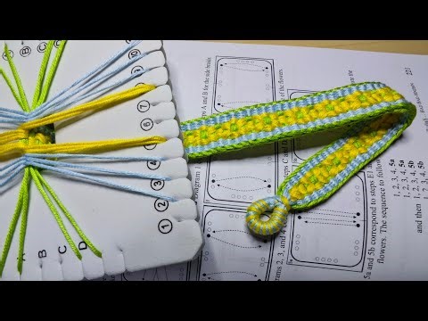 Kumihimo Tutorial Band Bracelet with Flowers