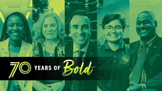 2026 marks the 70th anniversary of the founding of #USF. From an idea shared over coffee in downtown Tampa to one of the most innovative public universities in the nation, this is 70 years of Bold — honored and celebrated through the voices of our people. 🤘 🔗: https://ow.ly/tpG150XMMXQ | University of South Florida