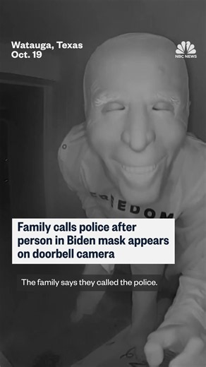 Person in Biden mask appears on doorbell camera