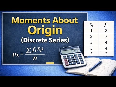 Moments About Origin (Discrete Series) | Numerical Problem | Statistics