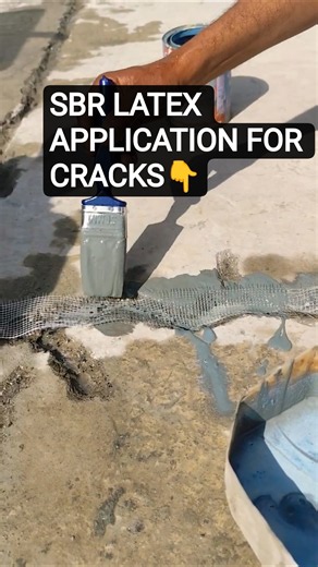 SBR latex (fosroc Nitobond SBR LATEX ) Application in cracks ⛓️‍💥
