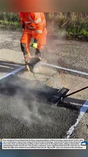 The Future of Road Repair! 🛠️ Infrared Asphalt Patching Explained.