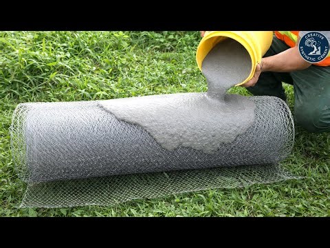 Top creative projects using cement and wire mesh / Details on making a plant soaking basin /