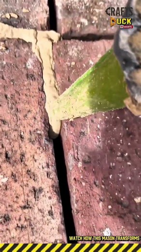 Masonry Process: Filling Outdoor Paving Joints with Mortar #dailywork #work #process