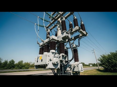 Medium Voltage Recloser Installation on Utility Pole | Power Distribution Explained