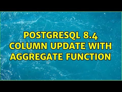 PostgreSQL 8.4 Column Update with aggregate function