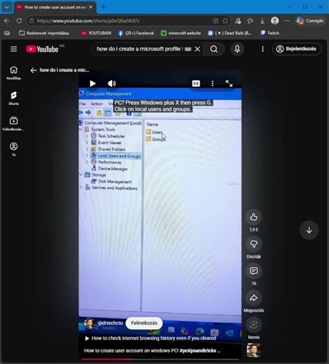 How to create user account on windows PC!