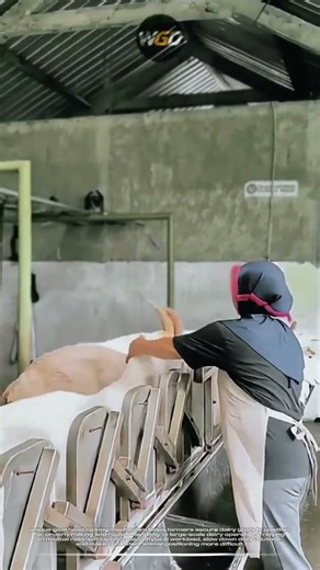 Unique goat head locking mechanism: safe and controlled large-scale dairy farm handling