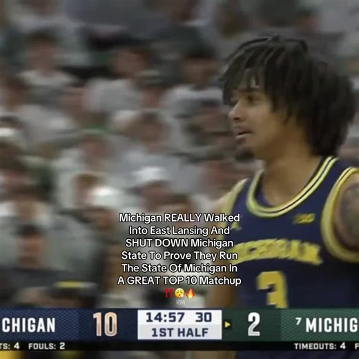 The 3rd Ranked Michigan Wolverines JUST Walked Into East Lansing AND SHUT DOWN 7th Ranked Michigan State In A GREAT Top 10 Matchup To Show Them THEY RUN THE STATE OF Michigan 🔥 || #michigan #ncaabasketball #fypシ #viral #edit