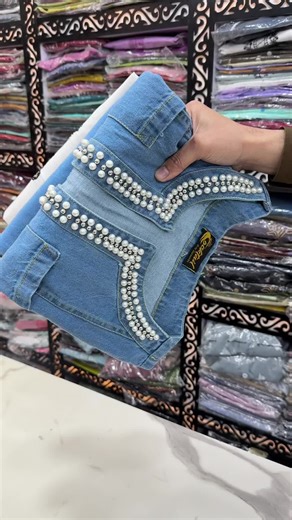 Now available imported self khaddar stuff top with trending denim beats jacket nd plazo pent👌#viralvideo #viraltiktok #fyp #foryou #viral
