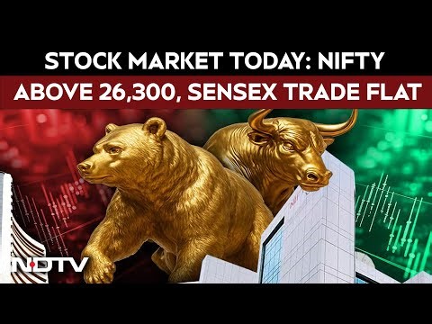 Share Market News Today | Stock Market Today: Nifty Above 26,300, Sensex Trade Flat