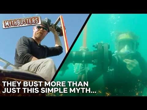 How Deep Do You Need To Dive To Survive A Boat Explosion? | MythBusters