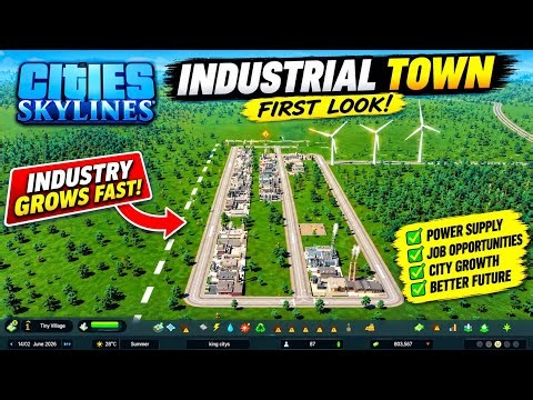 😱 My First Industrial Town in Cities: Skylines! 🏭🌆 | City Building Gameplay