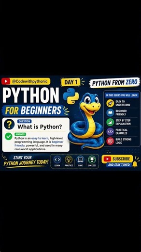 Python for Beginners 🐍 | Day 1: What is Python? | Start Coding Today!