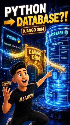 Django ORM Explained in 30 Seconds 🤯 Python Talks to Databases! #shorts