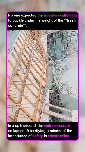 😱 DISASTER STRIKES! Concrete Frame Collapse #construction #fail