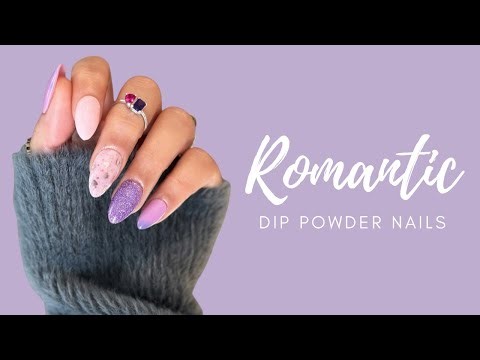 Easy Romantic Winter Dip Powder Mani | Lunar Love Story Bundle