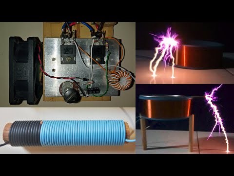Tutorial How To Build Push Pull HFSSTC Solid State Tesla Coil (18/100V)