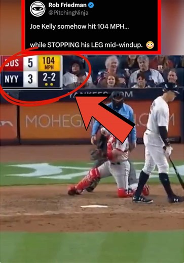 104 MPH while stopping his leg! How Joe Kelly threw flames with these odd mechanics! #mlb #pitching #goals #pitchingninja