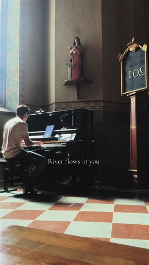 Den ända låten jag aldrig kommer lära mig hela av🎹 #church #piano #cover #riverflowsinyou