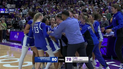 KENTUCKY. WILDCATS. 🚨 No. 11 Kentucky goes into Baton Rouge and hands No. 5 LSU its first loss of the season 😲 | espnW