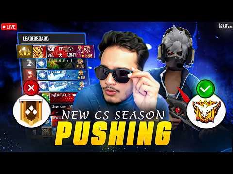 New CS-Ranked Season 🚀+ Serious Rank Push 🤯💫 After Long 🕒🔥 #freefirelive #asifgamer #rankpush