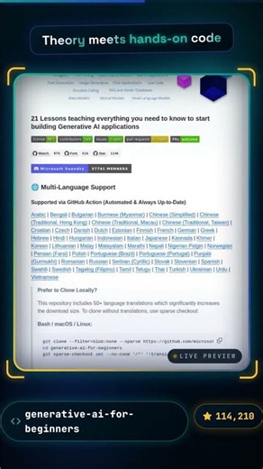 Wishing you could build AI apps but drowning in scattered tutorials — generative-ai-for-beginners