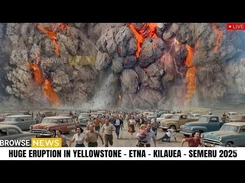 Massive Eruption In Yellowstone! Horrific Footage of the Volcano's 4th eruption in the New Year