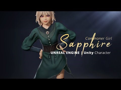 Unreal & Unity ｜ Commoner Girl Sapphire ｜ Showcase