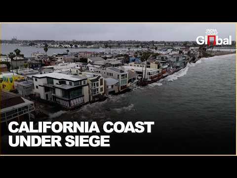 California Coast Hit By Powerful Waves | Homes Damaged In Long Beach, Oceanside | Tropical Storm