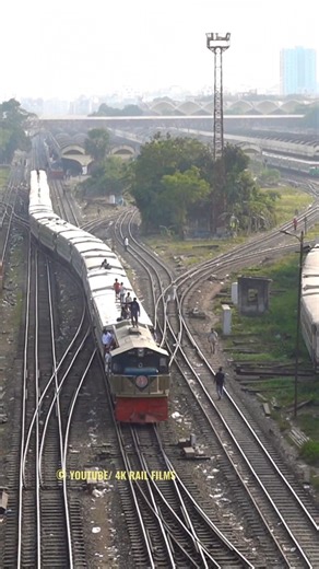 Kalni Express train leaving Dhaka Railway Station