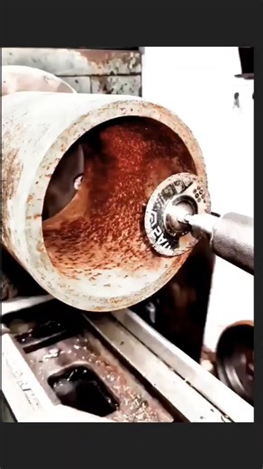 Clean threading on a massive pipe like a pro - Why Work Hard When Machines and tools Work Smart?