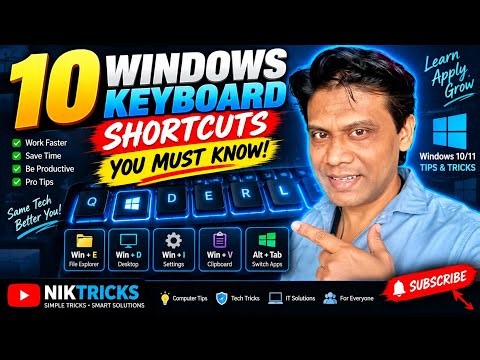 10 Windows Shortcuts That Save You Time ⚡ | Keyboard Tricks For Windows 10/11