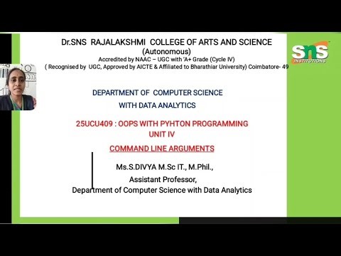 Command Line Arguments | Python Programming | SNS INSTITUTIONS 