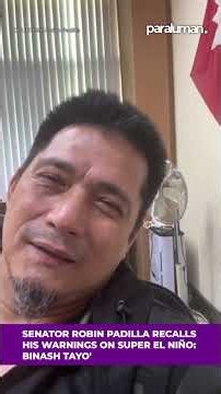 Senator Robin Padilla criticized fellow senators who had previously questioned his warnings about th