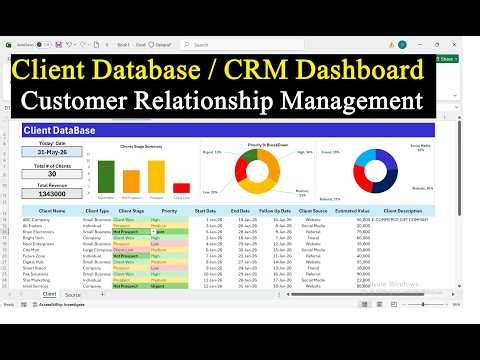 Client Database & CRM Dashboard in Excel | Complete Dynamic System